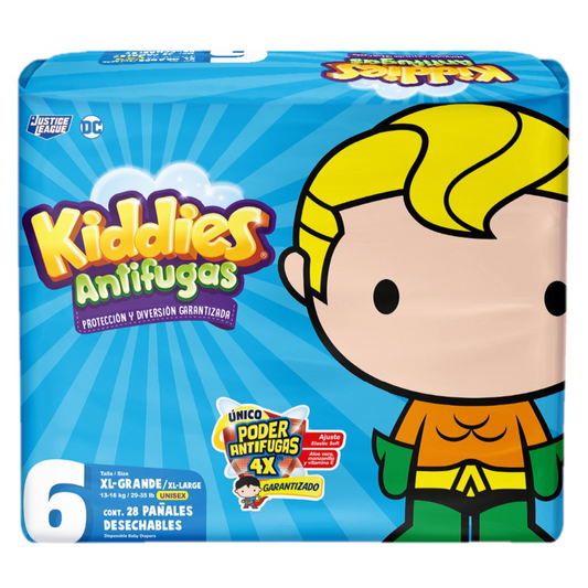 Pañales Kiddies Talla 6 28 Und/Paq