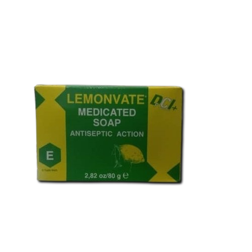 LEMONVATE MEDICATED SOAP, ANTISEPTIC ACTION, 2.82 OZ / 80 g e
