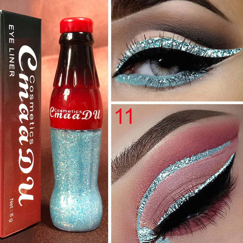 12 Colors Glitter Liquid Eyeliner Diamond Durable Waterproof Long Lasting Shiny Sequins Eye Pencil Makeup Beauty Tool maquiagem