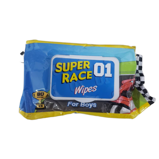SUPER RACE 01 WIPS FOR BOYS  80 WIPES