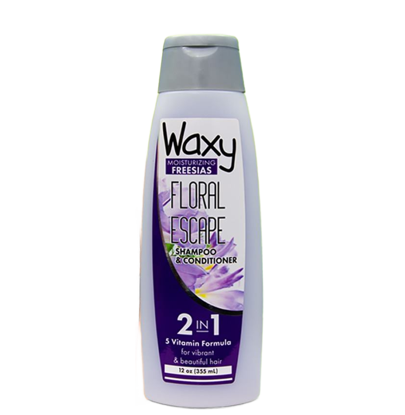 SHAMPOO & CONDITIONER │ 2 IN 1 │WAXY MOISTURIZING FREESIAS│12 OZ (355 ml)