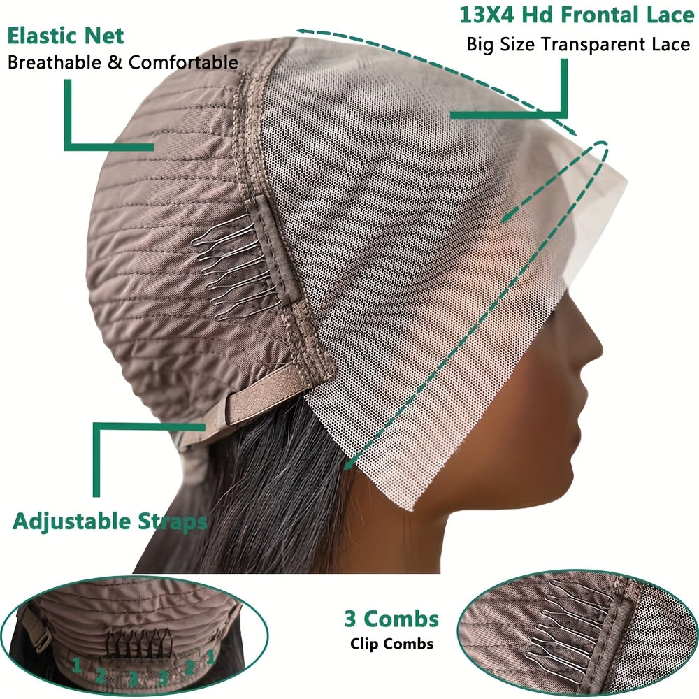 Bob Wig Human Hair 13x4 Lace Front Wigs Human Hair Pre Plucked Glueless Wigs Human Hair Short Bob Wigs Brazilian Body Wave Wear And Go Human Hair Wig