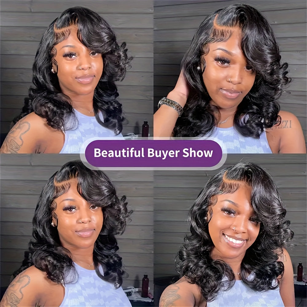 Bob Wig Human Hair 13x4 Lace Front Wigs Human Hair Pre Plucked Glueless Wigs Human Hair Short Bob Wigs Brazilian Body Wave Wear And Go Human Hair Wig