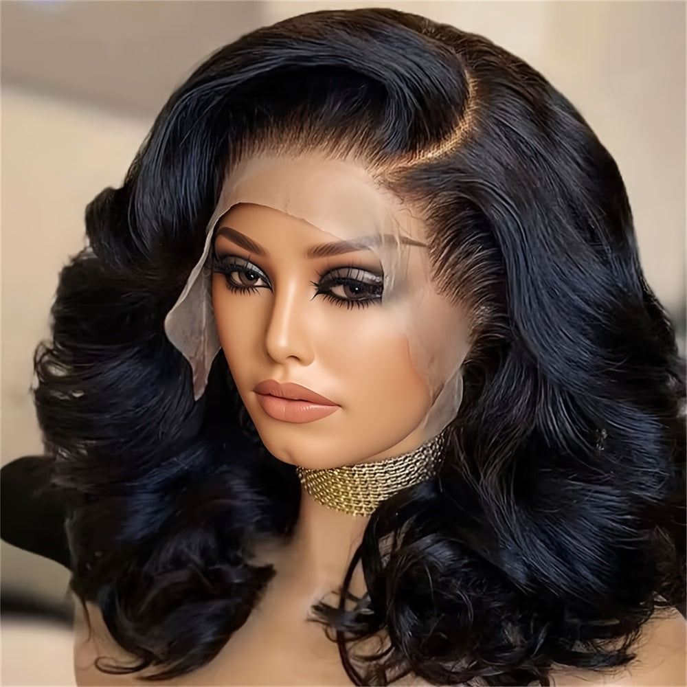 Bob Wig Human Hair 13x4 Lace Front Wigs Human Hair Pre Plucked Glueless Wigs Human Hair Short Bob Wigs Brazilian Body Wave Wear And Go Human Hair Wig