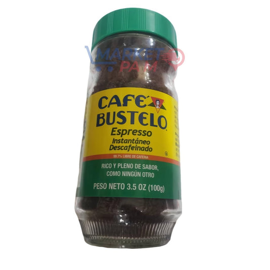 CAFÉ BUSTELO ESPRESSO INSTANTANEO DESCVAFEINADO  PESO NETO 3.5 OZ (100g)