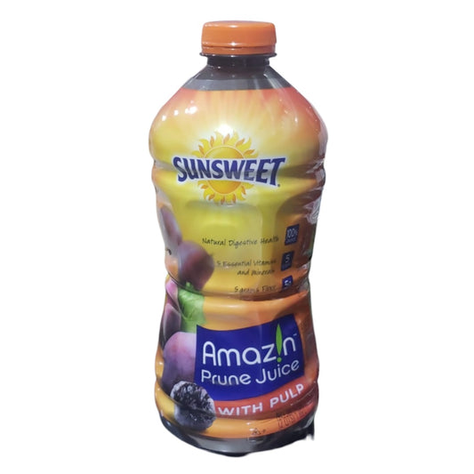 AMASIN PRUNE JUICE WITH PULP, SUNSWEET , NATURAL DIGESTIVE HEALT'S, 5 ESSETIAL VITAMINS AND MINERALS