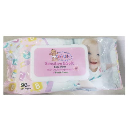 BABY WIPES, COMFORT BÉBÉ, KIDS  DALLY COMFORT, SENSITIVE & SOFT, 90 PCS