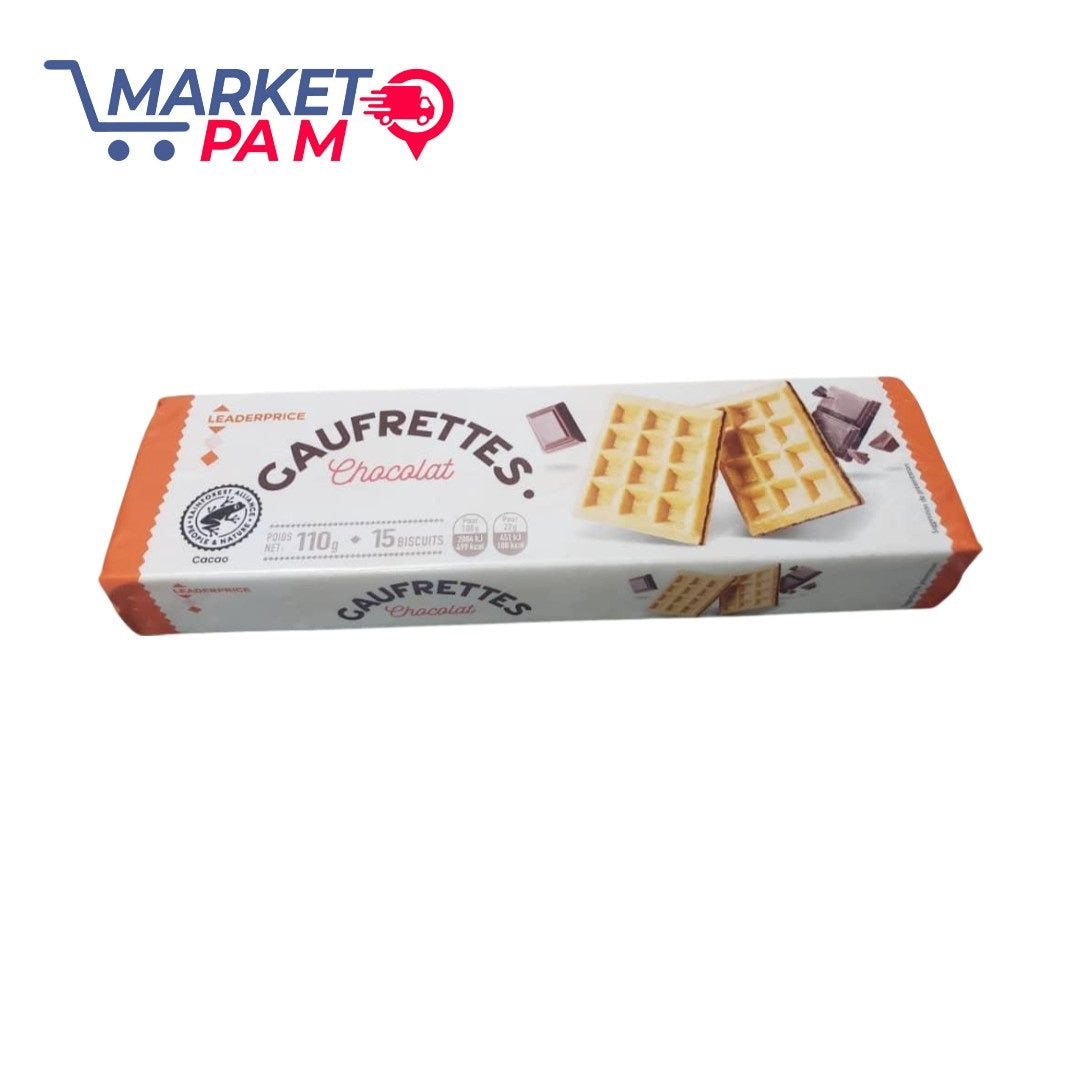 GAUFRETTES CHOCOLAT, 110 g 15 BISCUITS