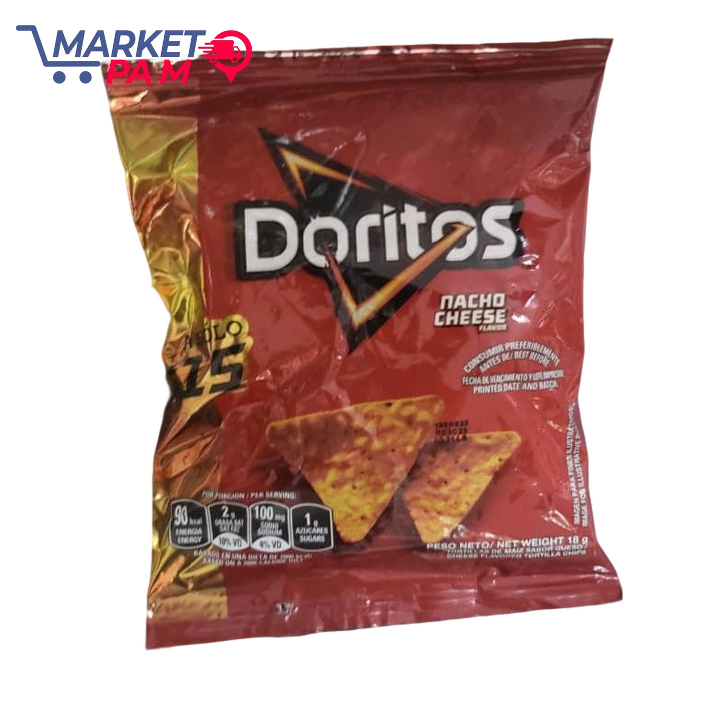 DORITOS │NACHO CHEESE │ NET WT  18 g