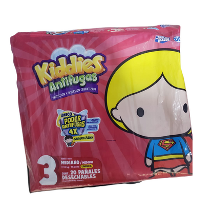 KIDDIES ANTIFUGAS , PAÑALES DESECHABLES UNISEX