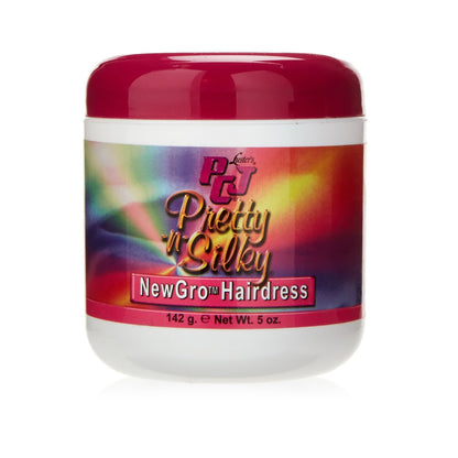 PCJ N SILKY NEW GRO TM HAIRDRESS 142 G e NET WT 5 oz