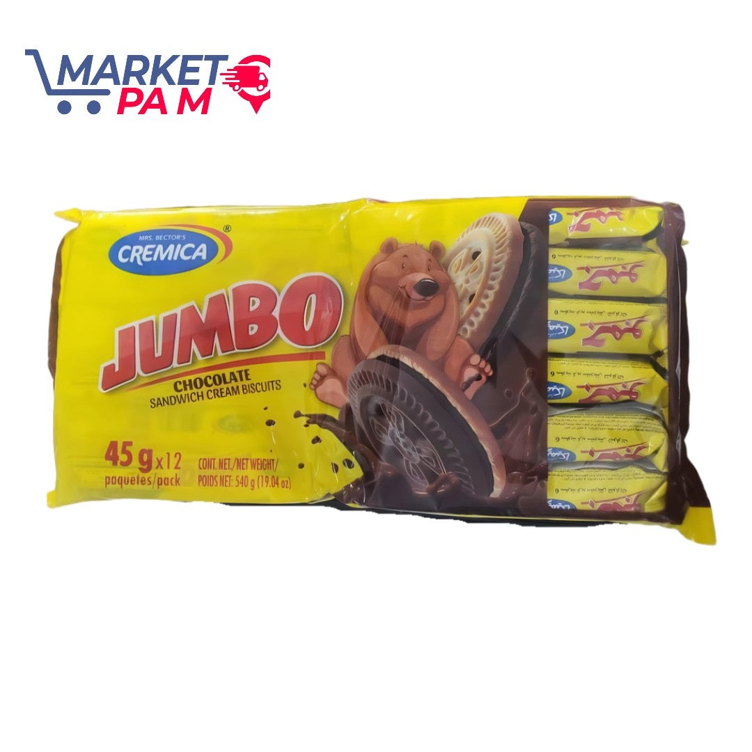 CREMICA, JUMBO , CHOCOLATE SANDWISH CREAM BISUITS