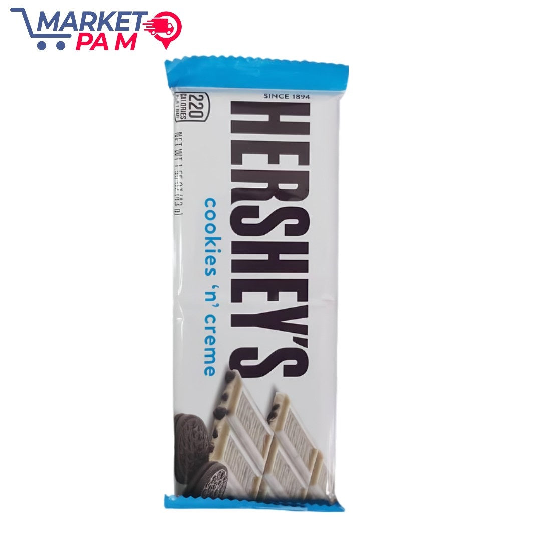 HERSHEY'S 220 CALORIES cookies 'n' creme NET WT 1.55 42 (430)