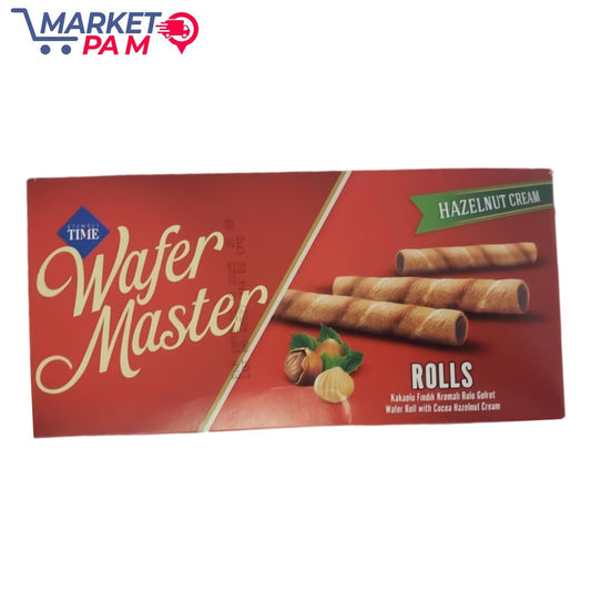 Wafer Master HAZELNUT CREAM ROLLS Kakaolu Fındık Kremalı Rulo Gofret Water Roll with Cocoa Hazelnut Cream