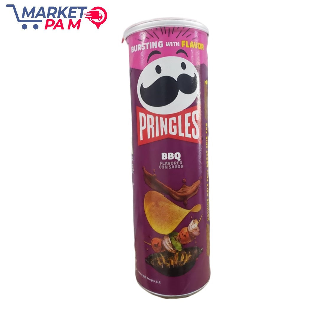 BURSTING WITH FLAVOR PRINGLES BBQ FLAVORED CON SABOR