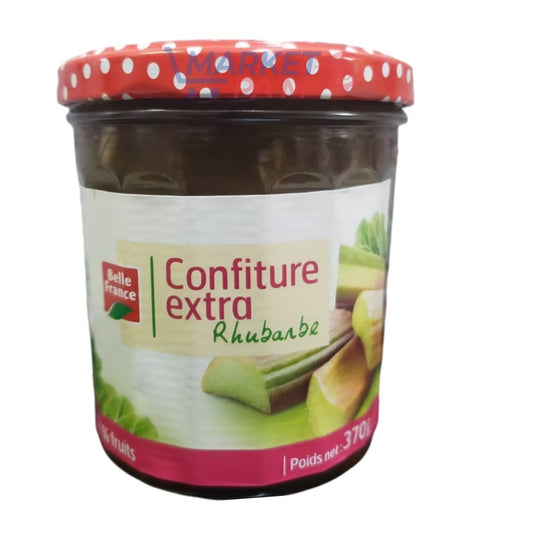 CONFITURE EXTRA  RHUBARBE , POIDS NET 370 g