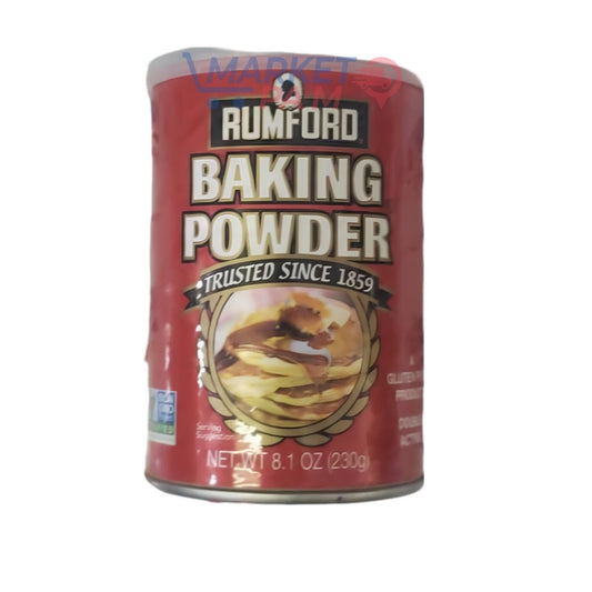 RUMFORD, BAKING POWDER , TRUSTED SINCE 1859/ NET WT 8.1 OZ (230g)