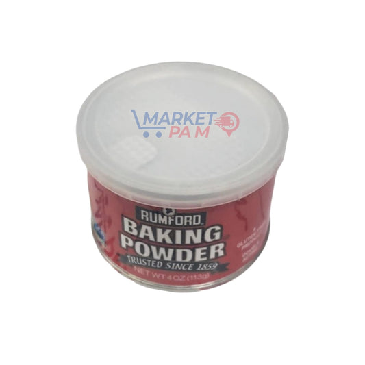 RUMFORD BAKING POWDER TRUSTED SINCE 1859/NET WT  4 OZ (113g)