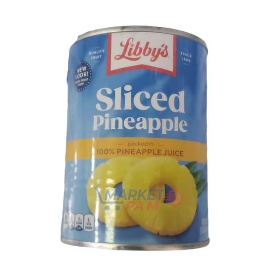 LIBBY'S SLICES PINEAPPLE , PACKED IN 100% PINEAPPLE JUICE