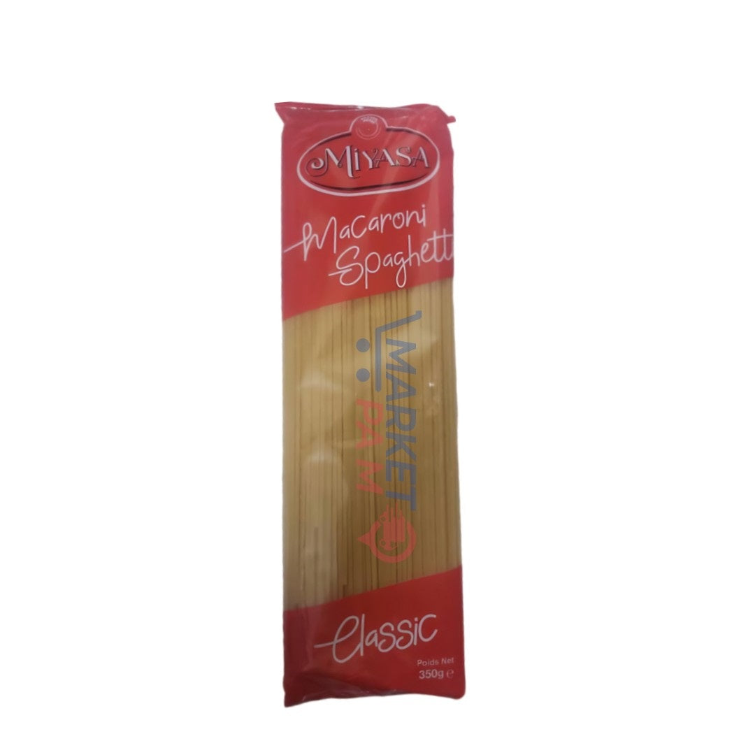 MIYASA, MACARONI SPAGHETTI / CLASSIC , POIDS NET 350 g e