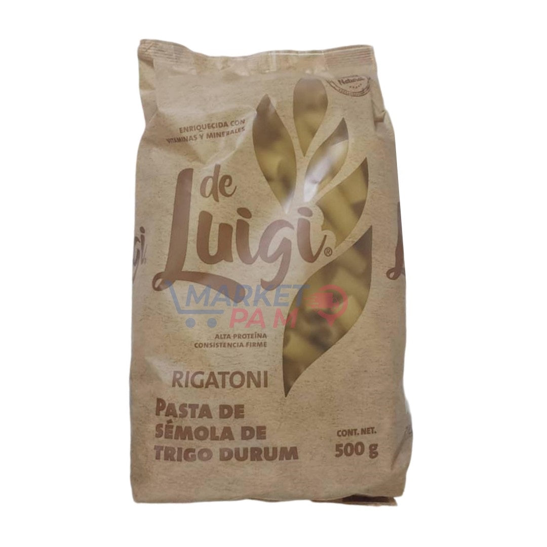 DE LUIGI/ RIGATONI, PASTA DE SÉMOLA DE TRIGO DURUM, 500 g
