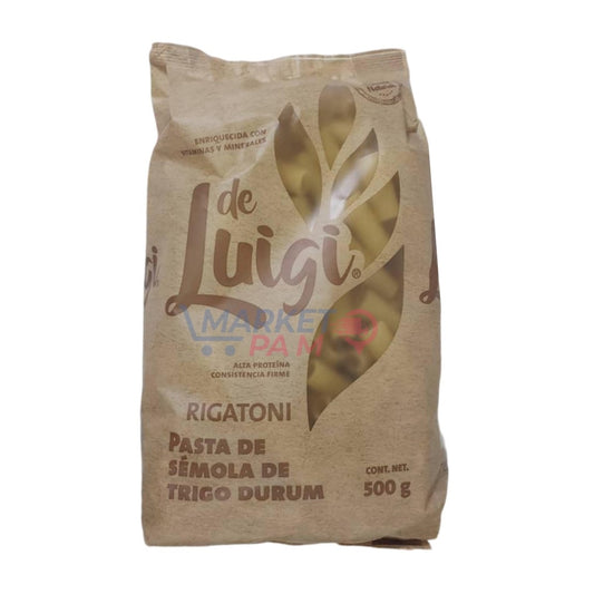 DE LUIGI/ RIGATONI, PASTA DE SÉMOLA DE TRIGO DURUM, 500 g