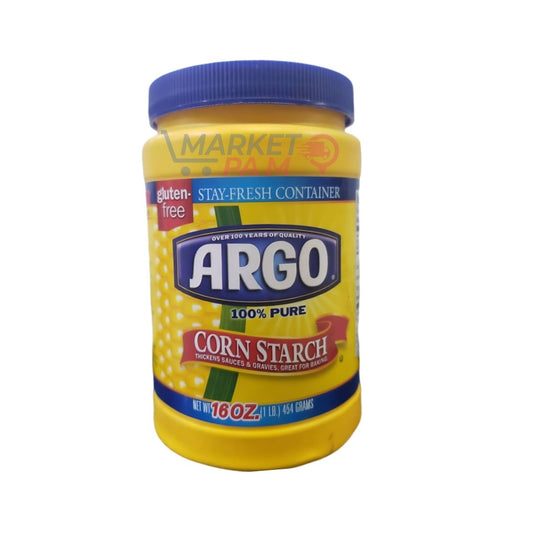 ARGO 100% PURE CORN STARCH THICKENS SAUCES &amp; GRAVIES, GREAT FOR BAKING NET WI 160Z (1LB) 454 GRAMS