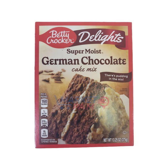Betty Delights Crocker Super Moist TM German Chocolate cake mix /NET WT 13.25 OZ (375g)