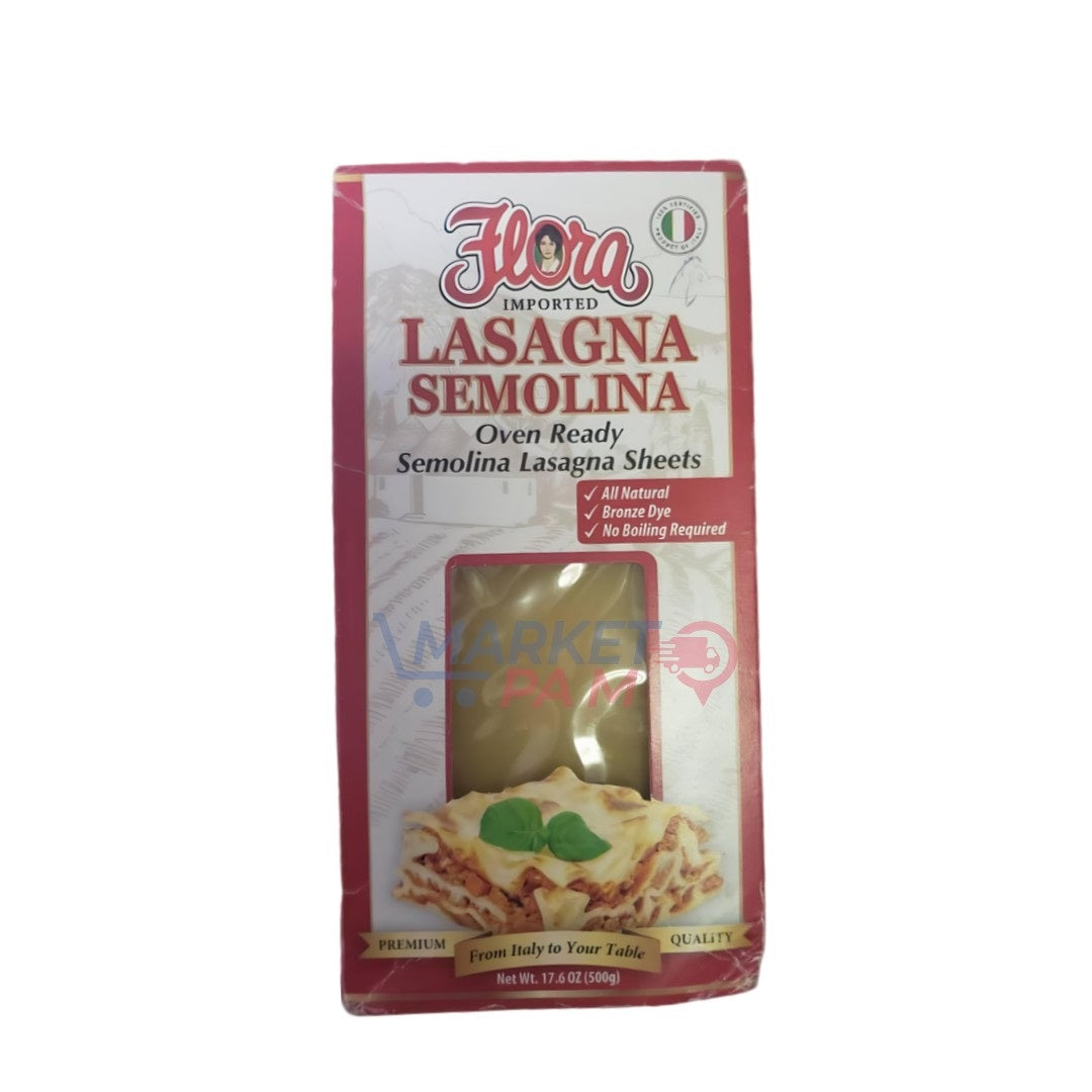 LASAGNA SEMOLINA Oven Ready Semolina Lasagna Sheets All Natural ✓ Bronze Dye No Boiling Required RKE PREMIUM/Net Wt. 17.6 02 (500g)