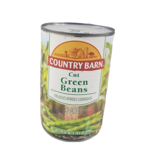 COUNTRY BARN Cut Green Beans FRIJOLES VERDES CORTADOS / NET WT/PESO NETO 14.5 02 (41