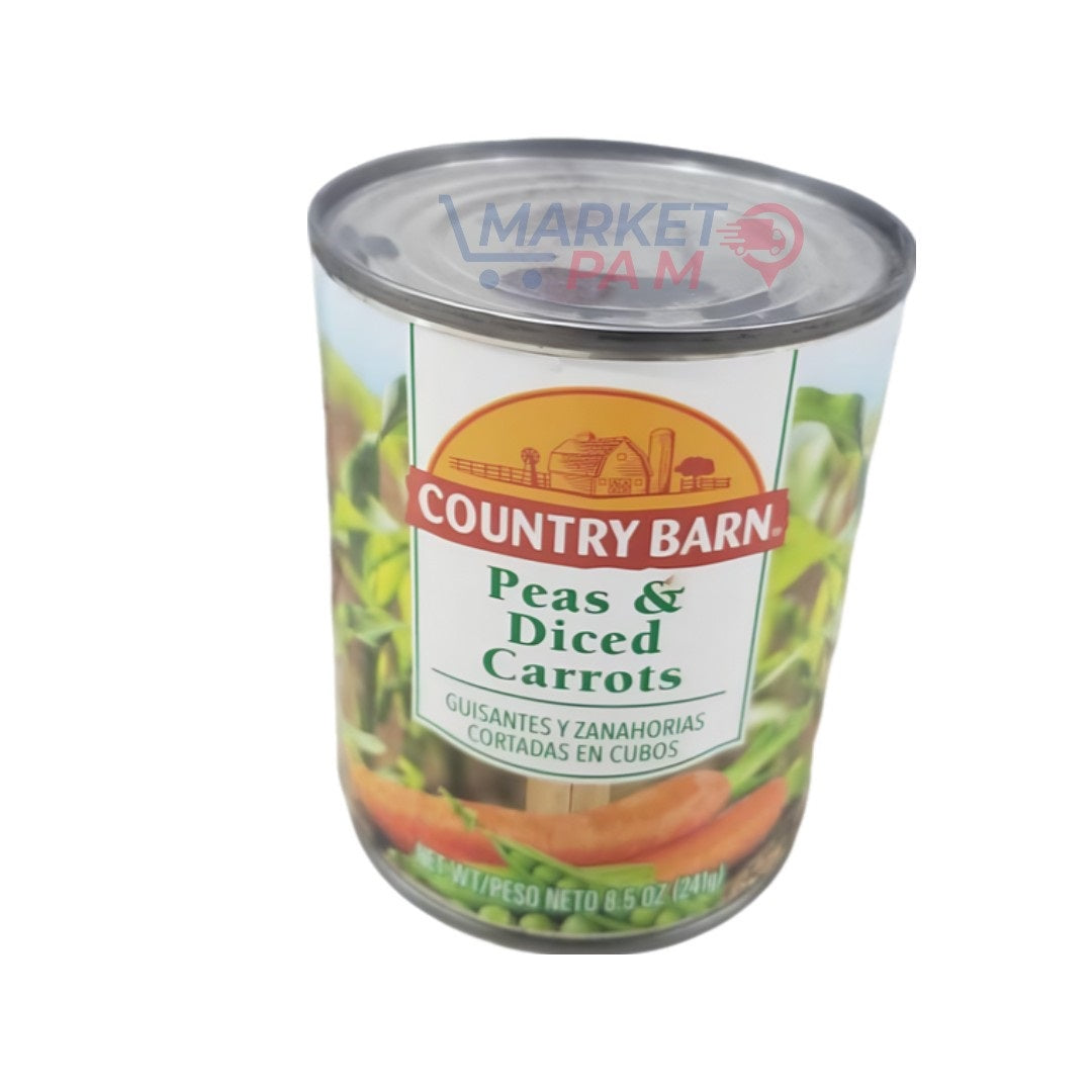 Pois et carottes en dés GUISANTES Y ZANAHORIAS CORTADAS EN CUBOS NEWT/PESO PESO NETO 8.5 OZ (241)