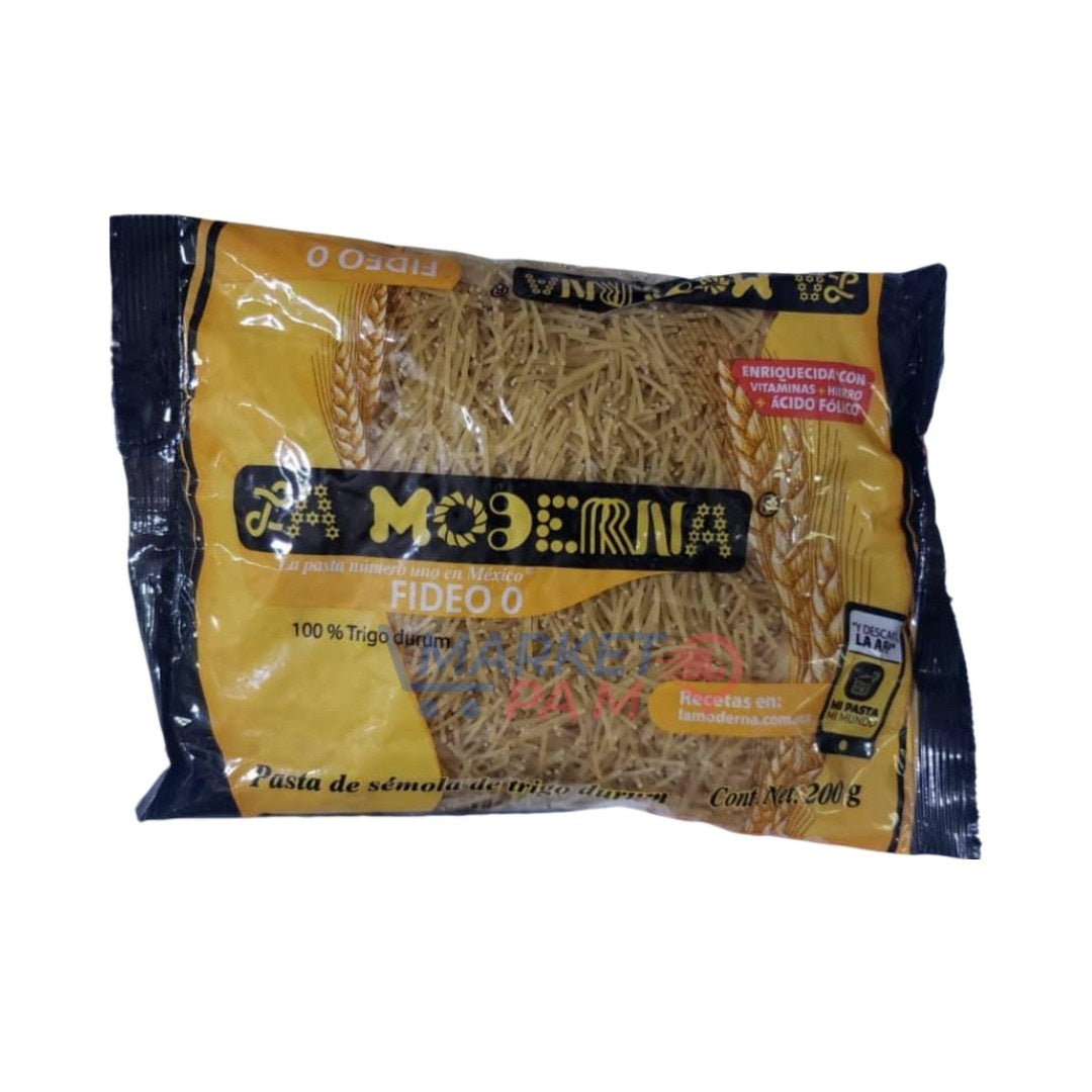 La MODERNA, a pasta numéro uno en México/100% Trigo durum/ Cont. Net 200 g