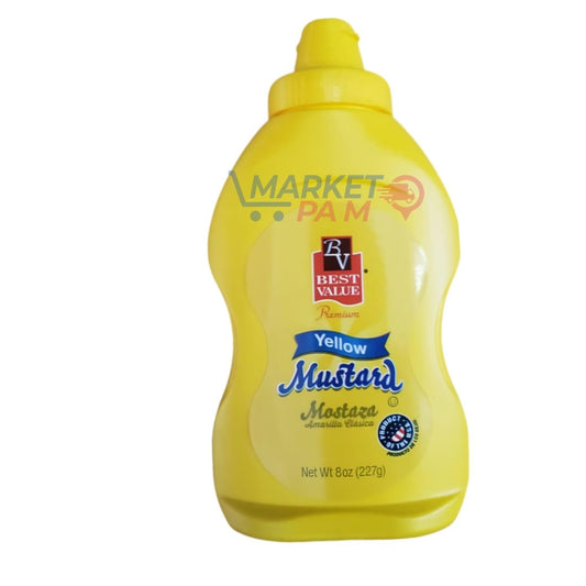 BEST VALUE/ Moutarde jaune de qualité supérieure/Mostaza Amarilla Clásica/ Poids net 8 oz (227 g)
