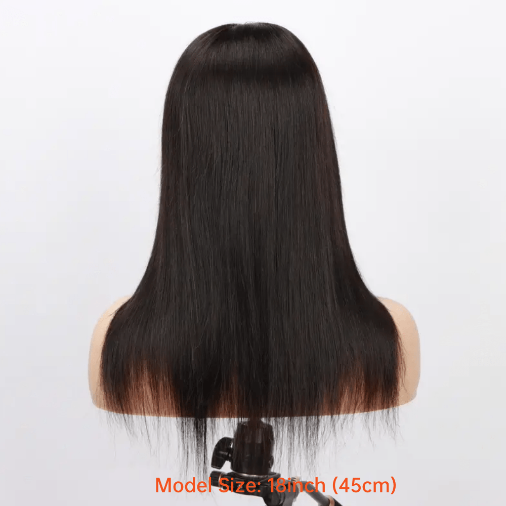 Glueless Human Hair Wig - Natural Look Front with Preplucked Hairline & No Glue Needed, Ready-to-Wear Straight Hairstyle, Lightweight Everyday & Special Event Wig for Women (All Light Beige Tones), Short Hair Wigs, Event Hair