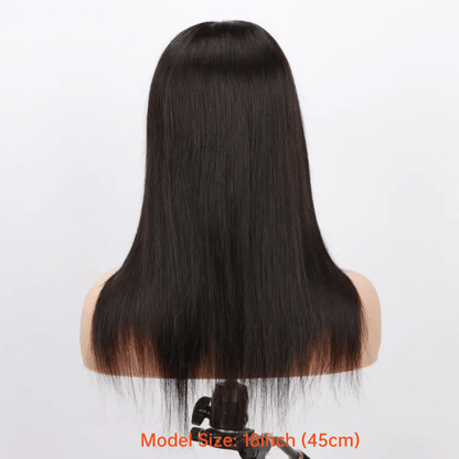 Glueless Human Hair Wig - Natural Look Front with Preplucked Hairline & No Glue Needed, Ready-to-Wear Straight Hairstyle, Lightweight Everyday & Special Event Wig for Women (All Light Beige Tones), Short Hair Wigs, Event Hair