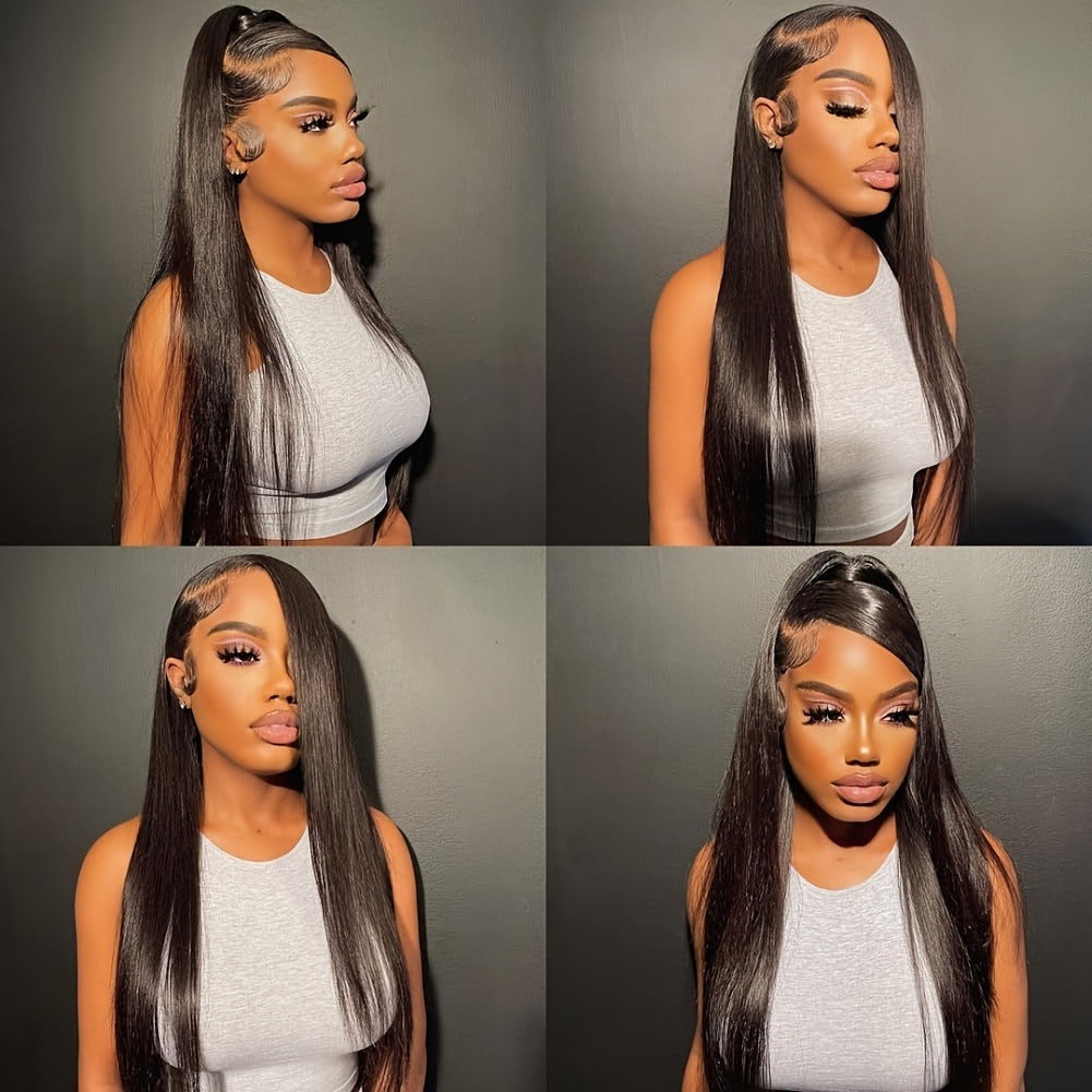 Glueless Human Hair Wig - Natural Look Front with Preplucked Hairline & No Glue Needed, Ready-to-Wear Straight Hairstyle, Lightweight Everyday & Special Event Wig for Women (All Light Beige Tones), Short Hair Wigs, Event Hair