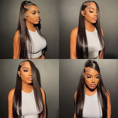 Glueless Human Hair Wig - Natural Look Front with Preplucked Hairline & No Glue Needed, Ready-to-Wear Straight Hairstyle, Lightweight Everyday & Special Event Wig for Women (All Light Beige Tones), Short Hair Wigs, Event Hair