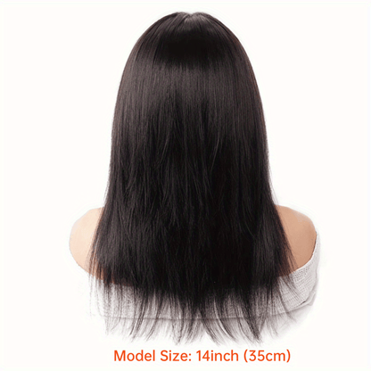 Glueless Human Hair Wig - Natural Look Front with Preplucked Hairline & No Glue Needed, Ready-to-Wear Straight Hairstyle, Lightweight Everyday & Special Event Wig for Women (All Light Beige Tones), Short Hair Wigs, Event Hair