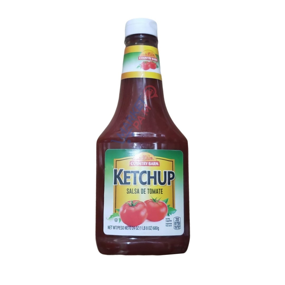 COUNTRY BARN │ KETCHUP SALSA DE TOMATE │ NET WT 24 OZ ( 1 LB8 OZ ) 680 g