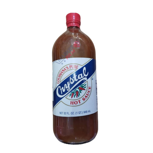 CRYSTAL │ HOT SAUCE │ LOUISANA'S PURE │ NET 32 FL. OZ. ) 1 GT.)  946 ML
