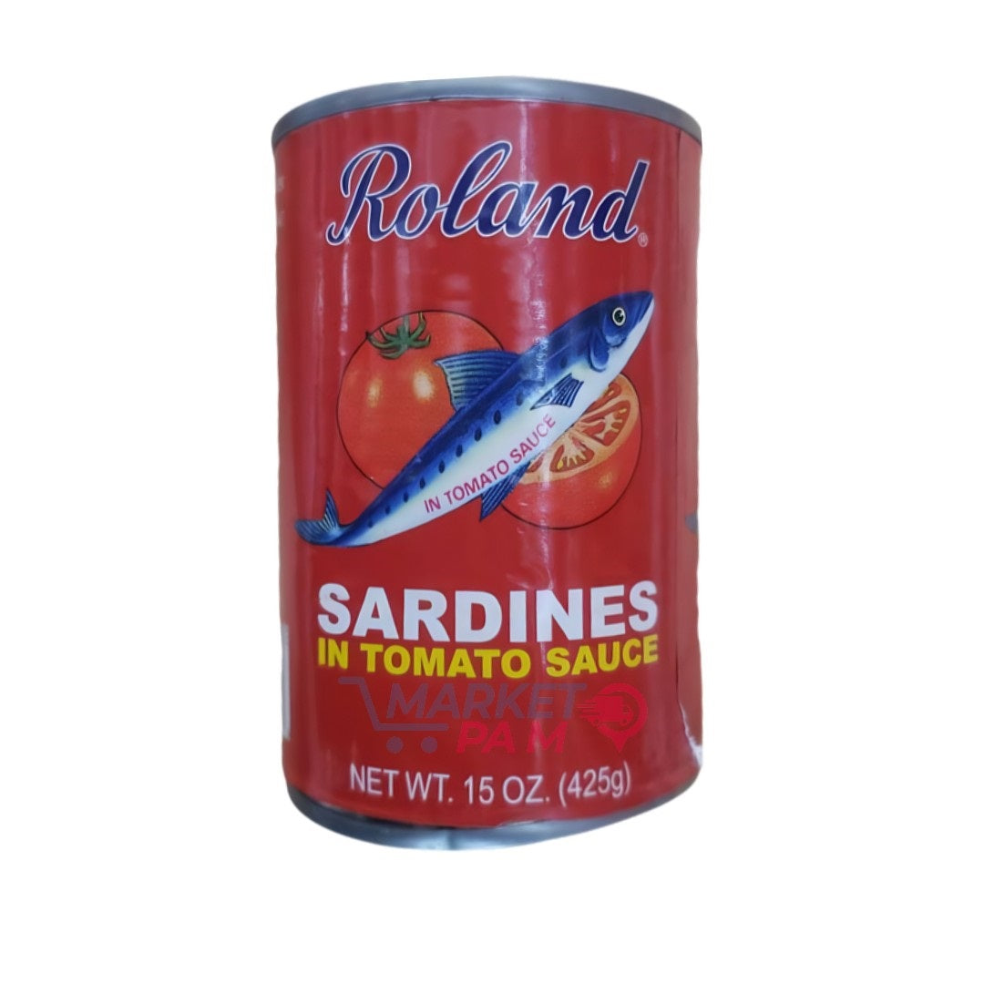 ROLAND SARDINES  IN TOMATO SAUCE │ NET WT. 15 OZ (425 g)