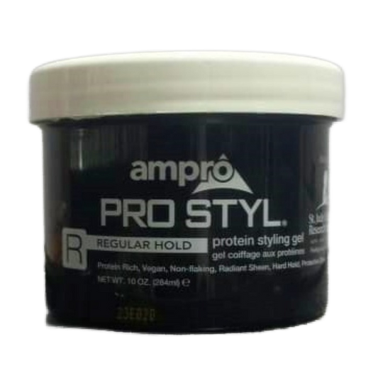 AMPRO PRO STYL REGULAR HOLD ( PROTEIN STYLING GEL/ GEL COIFFAGE AU PROTEINE 10 OZ