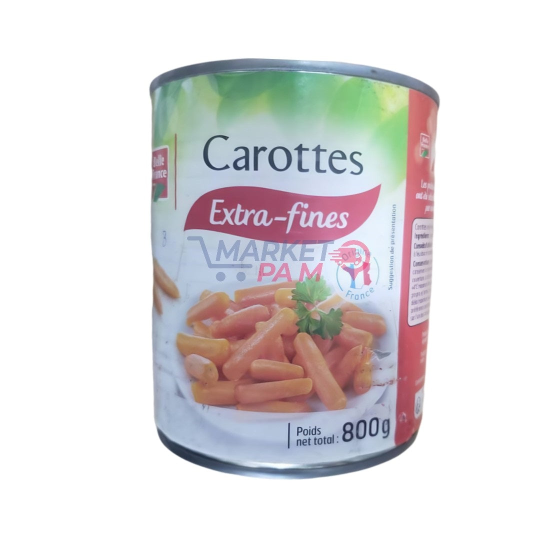 CAROTTES EXTRA-FINES  │ POIDS NET TOTAL : 800 G