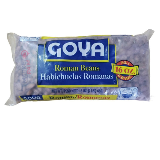 GOYA │ ROMN BEANS │ HAICHUELAS ROMANAS │ NET WT 16 OZ ( 1 LB ) 454 g