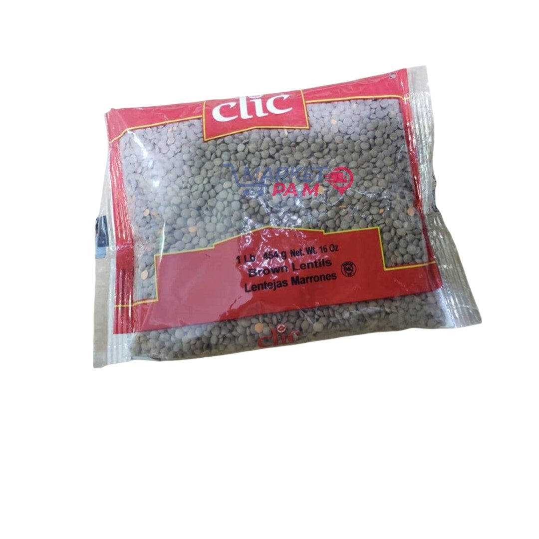CLIC │ BROWN  LENTILS │ 1 LB 454 g NET WT. 16 OZ