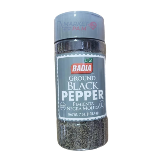 BADIA │ GROUNDBLACK PEPPER PIMENTA │ NEGRA MOLIDA │ NET WT 7 OZ. ( 198.4 g)