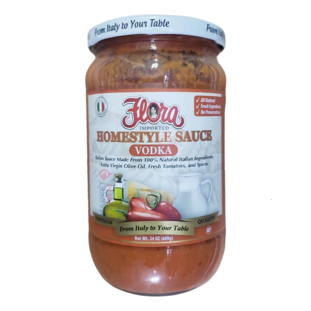 FLORA │ HOMESTYLE SAUCE  VODKA │ NET WT. 24 OZ ( 680g)