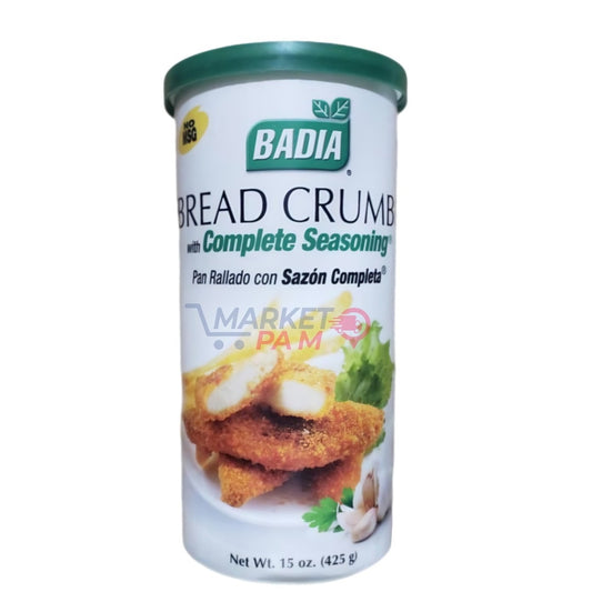 BADIA BREAD CRUMB │  COMPLETE SEANSONING │  PAN RALLADO CON SAZÓN COMPLETA  │  NET WT 15 OZ (425 g)