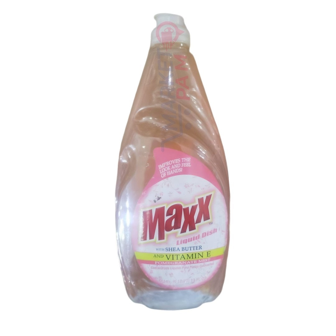MAXX │ LIQUID DISH WITH SHEA BUTTER AND VITAMINE E │ EMPROVES THE LOOK AND FEEL OF HANDS