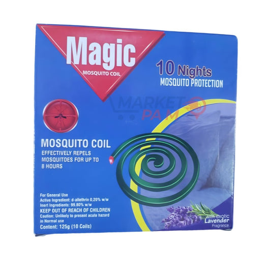 MAGIC│ 10 NIGHTS MOSQUITO PRETECTION │ CONTENT 125 g (10 COILS)